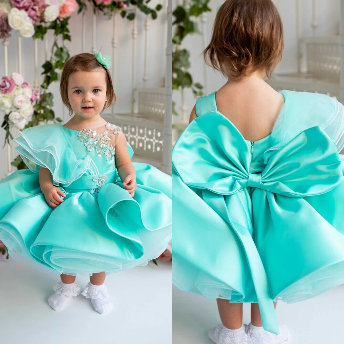 Lovely Little Baby Flower Girl Dress Wedding Thin Length First Communion Gowns Bow Kids Birthday Ball Party Customised Gowns
Lovely Little Baby Flower Girl Dress Wedding Thin Length First Communion Gowns Bow Kids Birthday Ball Party Customised Gowns