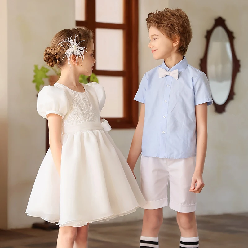 Luxurious Kids Wedding Dresses for Girls Shirt Shorts for Boys Party Outfits Suit Children Ring Bearer Clothing Formal Wear 4-15
Luxurious Kids Wedding Dresses for Girls Shirt Shorts for Boys Party Outfits Suit Children Ring Bearer Clothing Formal Wear 4-15