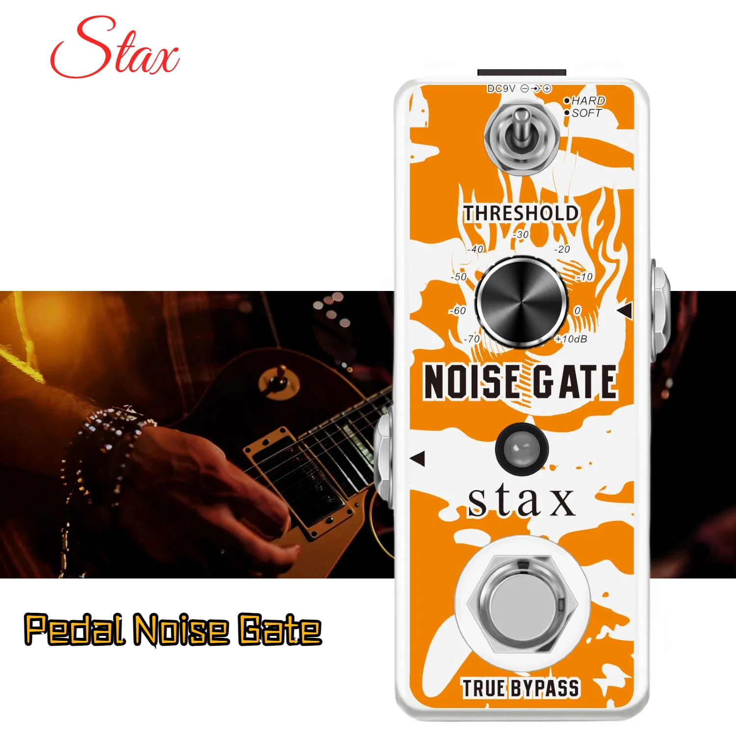 Stax Guitar Noise Gate Pedal Noise Reduction Effect Pedals for Electric Guitar Hard Soft 2 Modes Sub-Brand Rowin
Stax Guitar Noise Gate Pedal Noise Reduction Effect Pedals for Electric Guitar Hard Soft 2 Modes Sub-Brand Rowin