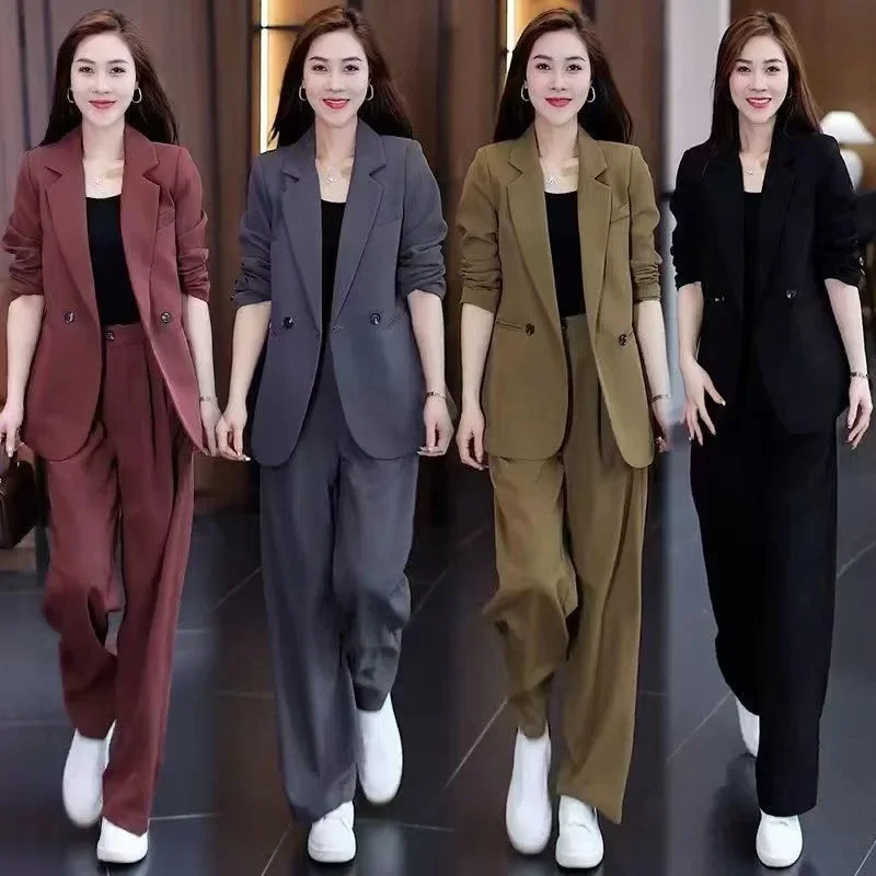 Professional Suit 2025 Spring New Loose Casual Suit Jacket Wide-leg Pants Two-piece Set
Professional Suit 2025 Spring New Loose Casual Suit Jacket Wide-leg Pants Two-piece Set