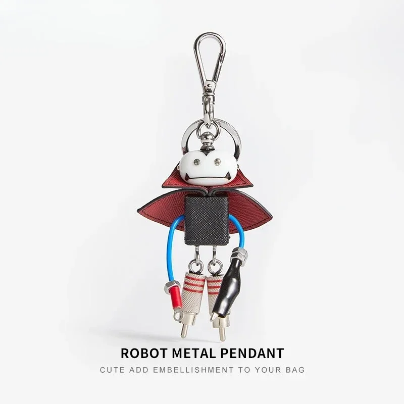 Robot punk style high-end luggage accessories keychain metal leather fashion trend car keychain creativity
Robot punk style high-end luggage accessories keychain metal leather fashion trend car keychain creativity
