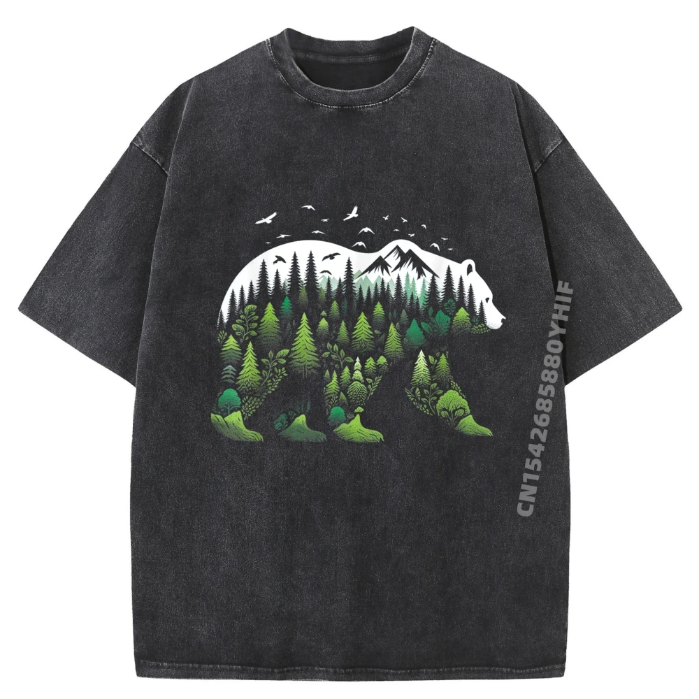 Футболки с принтом, сюрреалистические медвежьи горы, лесные деревья, последние женские футболки, футболки с рисунком, повседневная стираная рубашка
Футболки с принтом, сюрреалистические медвежьи горы, лесные деревья, последние женские футболки, футболки с рисунком, повседневная стираная рубашка