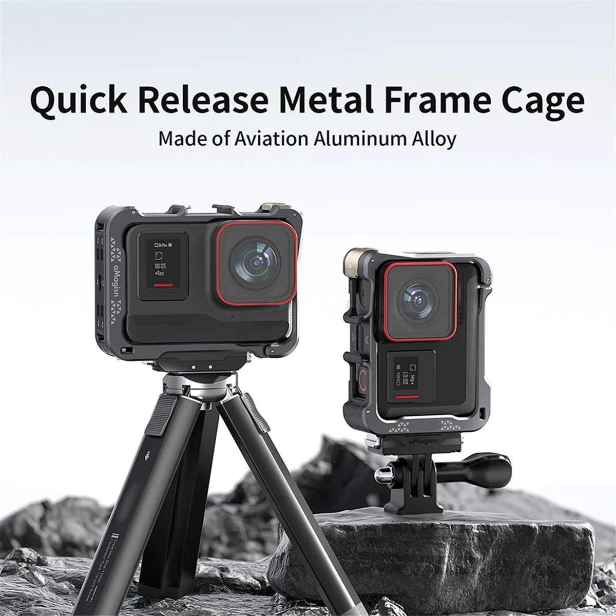 AMAGISN Camera Cage for Insta360 Ace Pro Quick Release Protective Border Frame for Insta360 Ace Camera AccessoriesHUG
AMAGISN Camera Cage for Insta360 Ace Pro Quick Release Protective Border Frame for Insta360 Ace Camera AccessoriesHUG
