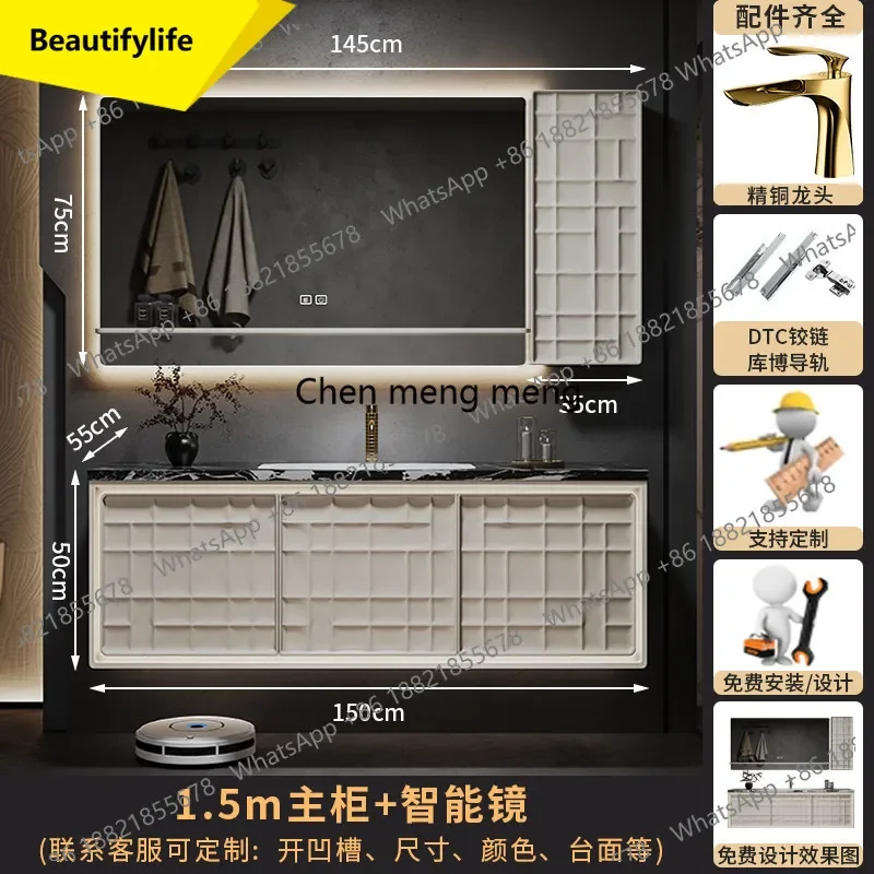 6239 Oak French retro bathroom cabinet combination washbasin cabinet cream wind wall hanging smart
6239 Oak French retro bathroom cabinet combination washbasin cabinet cream wind wall hanging smart