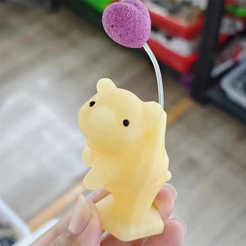Natural Calcite Cartoon Heart Bear Carving Crystal Healing Stone Creative Holiday Gifts For Kids Home Decor 1pcs
Natural Calcite Cartoon Heart Bear Carving Crystal Healing Stone Creative Holiday Gifts For Kids Home Decor 1pcs