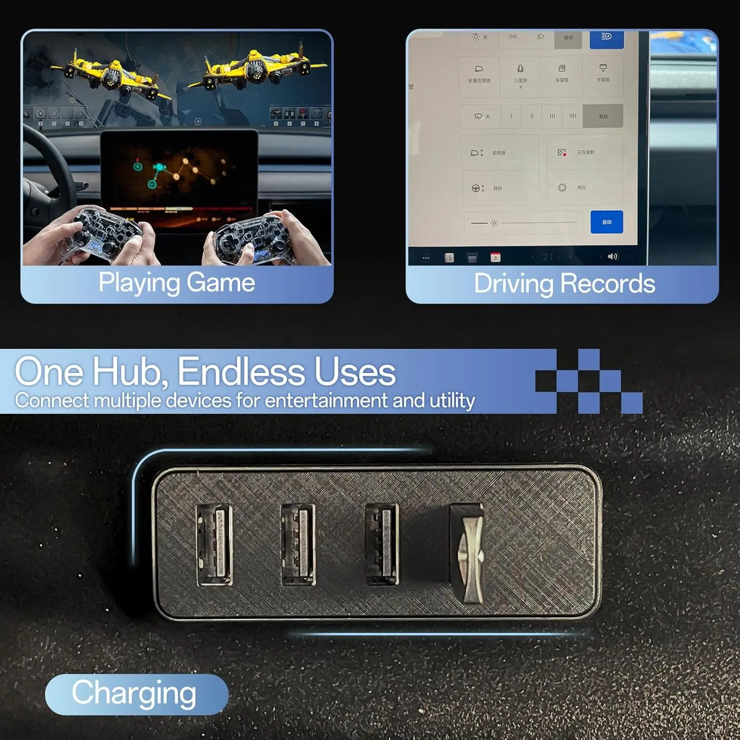 Docking Station for Tesla New Model 3+ Highland Glove Box USB Hub Expansion Dock Fast Charging New Modely Car Accessories 2025
Docking Station for Tesla New Model 3+ Highland Glove Box USB Hub Expansion Dock Fast Charging New Modely Car Accessories 2025