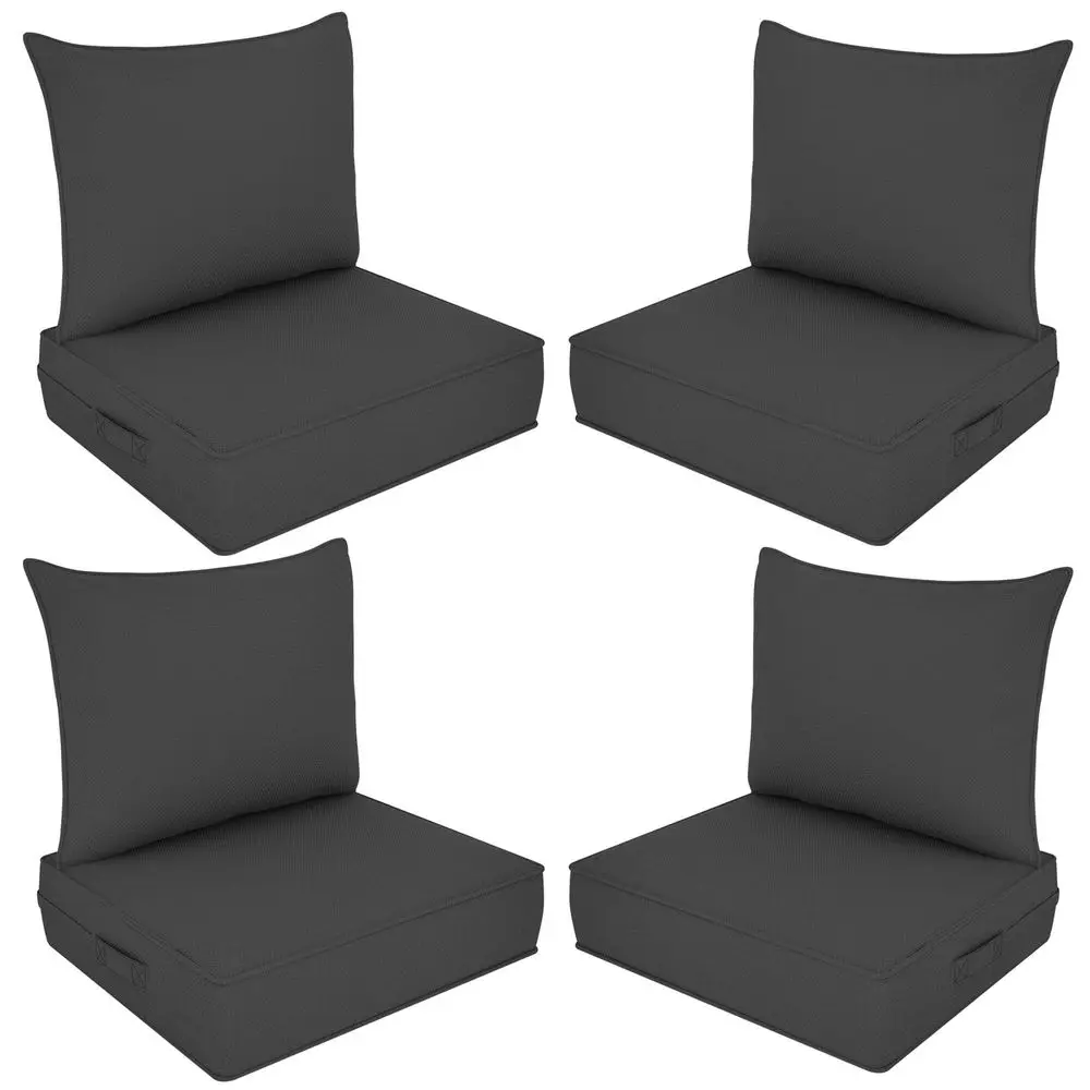 Deep Seat Cushion Set, Fade Resistant Patio Chair Cushions, 24x24x6 Inch Patio Sofa Furniture Pad with Removable Cushion Covers
Deep Seat Cushion Set, Fade Resistant Patio Chair Cushions, 24x24x6 Inch Patio Sofa Furniture Pad with Removable Cushion Covers