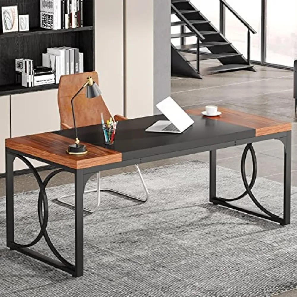 Executive Desk,Large Computer Desk with Metal Frame, Easy to Assemble,Business Furniture Workstation,Home Office Computer Desks
Executive Desk,Large Computer Desk with Metal Frame, Easy to Assemble,Business Furniture Workstation,Home Office Computer Desks