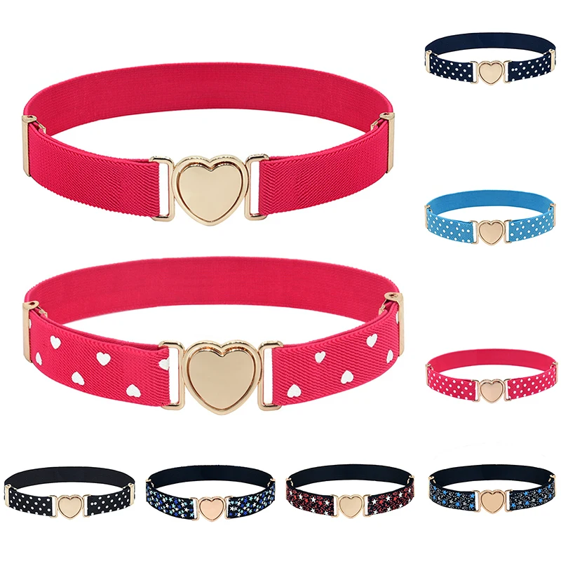Children Stretch Belts Girls Multicolor Adjustable Elastic Waist Belts with Heart Shape Uniform Belt for Teen Girls Dresses Belt
Children Stretch Belts Girls Multicolor Adjustable Elastic Waist Belts with Heart Shape Uniform Belt for Teen Girls Dresses Belt
