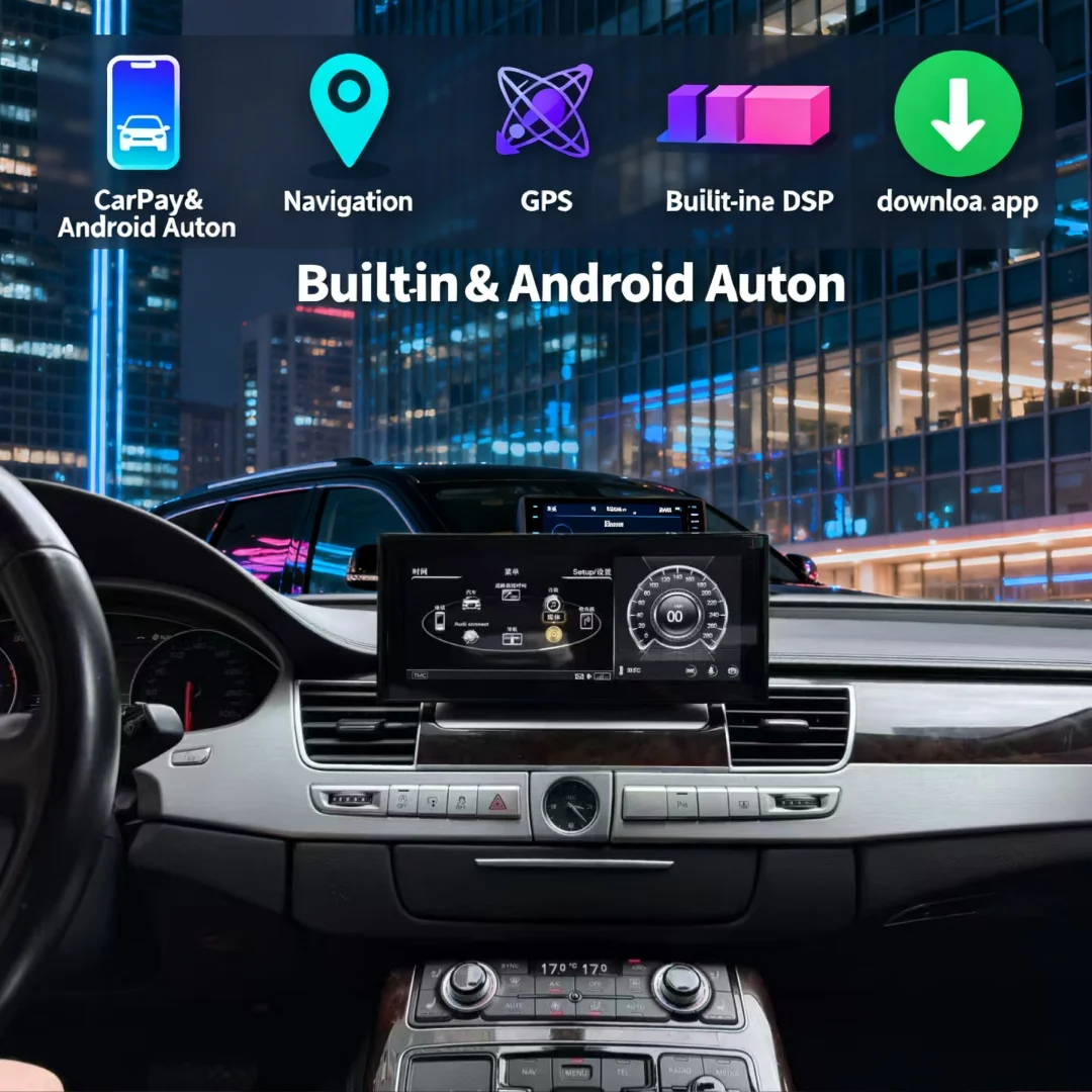 12.3inch Android For Audi A8 S8 D4 2011 2012-2017 CarPlay QLED Car Radio GPS Navigation Stereo Multimedia Video Player Head Unit
12.3inch Android For Audi A8 S8 D4 2011 2012-2017 CarPlay QLED Car Radio GPS Navigation Stereo Multimedia Video Player Head Unit