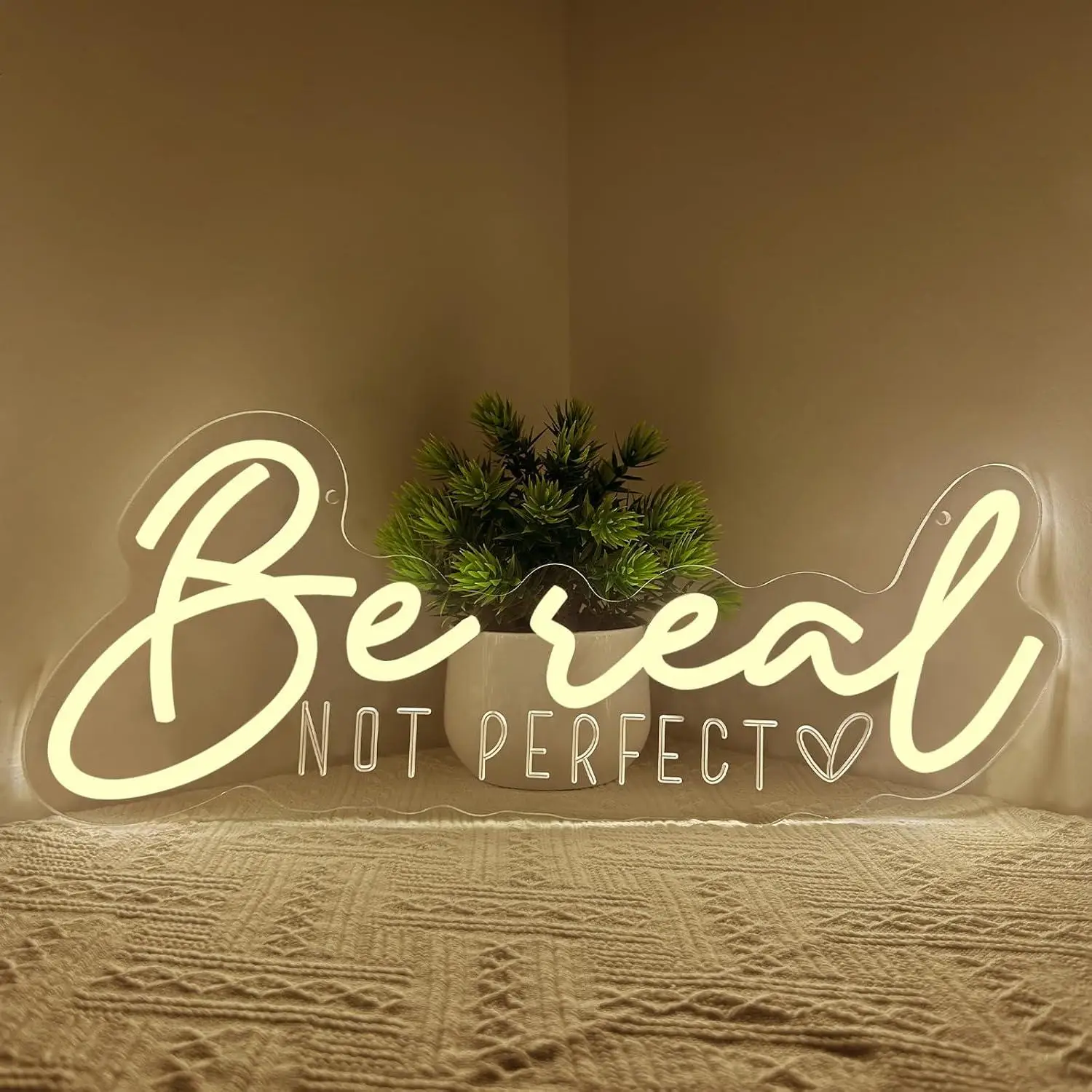 Be Real Not Perfect Neon Sign USB Dimmable LED Light for Living Room Bedroom House Club Party Aesthetic Decor Gifts Night Light
Be Real Not Perfect Neon Sign USB Dimmable LED Light for Living Room Bedroom House Club Party Aesthetic Decor Gifts Night Light