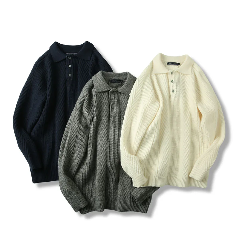 Retro Pure Color Knitted Sweater for Men Soft Texture Flip Collar Long Sve Polyester Fiber Warm Casual Wear Daily Use
Retro Pure Color Knitted Sweater for Men Soft Texture Flip Collar Long Sve Polyester Fiber Warm Casual Wear Daily Use