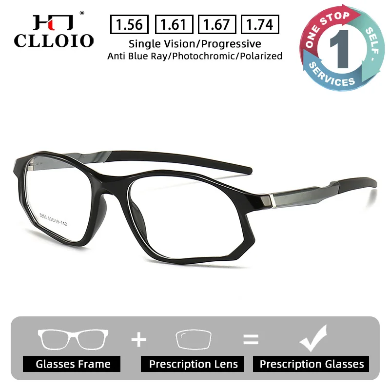 CLLOIO Sporty Spring Hinge Prescription Glasses Anti Blue Light Myopia Glasses Matte TR90 Geometric Progressive Reading Eyewear
CLLOIO Sporty Spring Hinge Prescription Glasses Anti Blue Light Myopia Glasses Matte TR90 Geometric Progressive Reading Eyewear