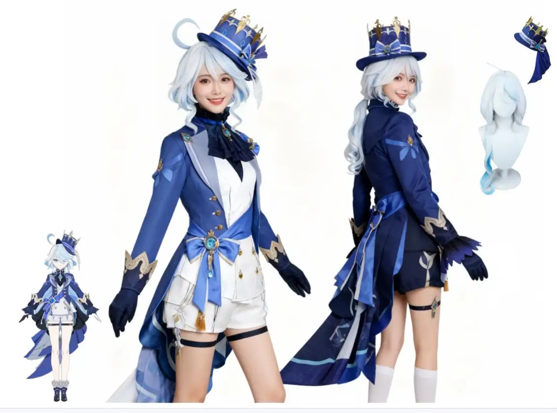 Furina Cosplay Costume Game Genshin Impact Fontaine Focalor Uniform Blue Black Suits Wig Full Set Halloween Party Costumes
Furina Cosplay Costume Game Genshin Impact Fontaine Focalor Uniform Blue Black Suits Wig Full Set Halloween Party Costumes