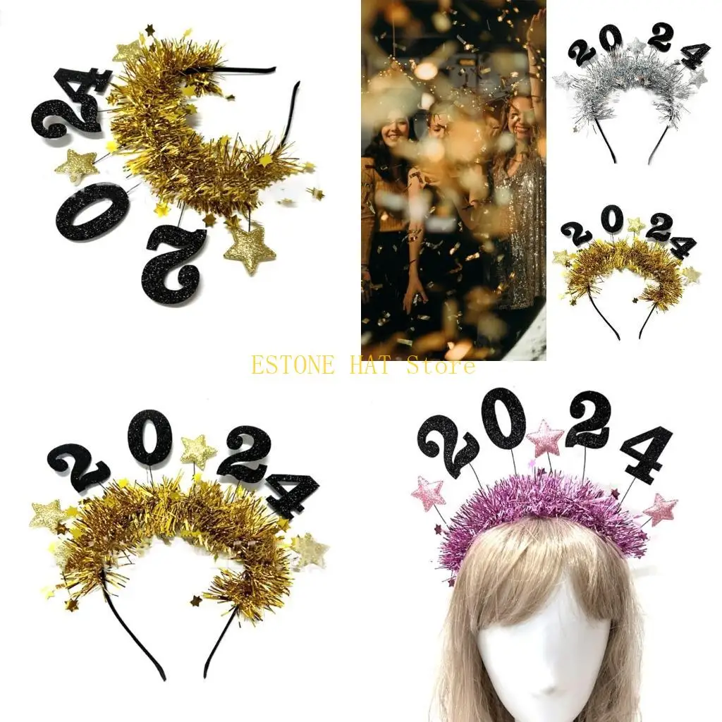 49MF 2024 New Year Headband Tinsel Hairbands Headpiece Crown Tiaras Hair Accessory
49MF 2024 New Year Headband Tinsel Hairbands Headpiece Crown Tiaras Hair Accessory