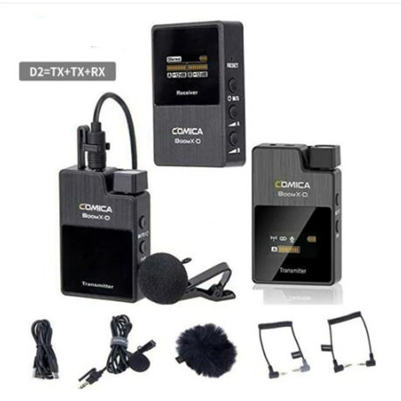 COMICA BoomX D2 Professional Mini 2.4G Digital Wireless Camera Microphone with Mono/Stereo Switchable Output Modes
COMICA BoomX D2 Professional Mini 2.4G Digital Wireless Camera Microphone with Mono/Stereo Switchable Output Modes