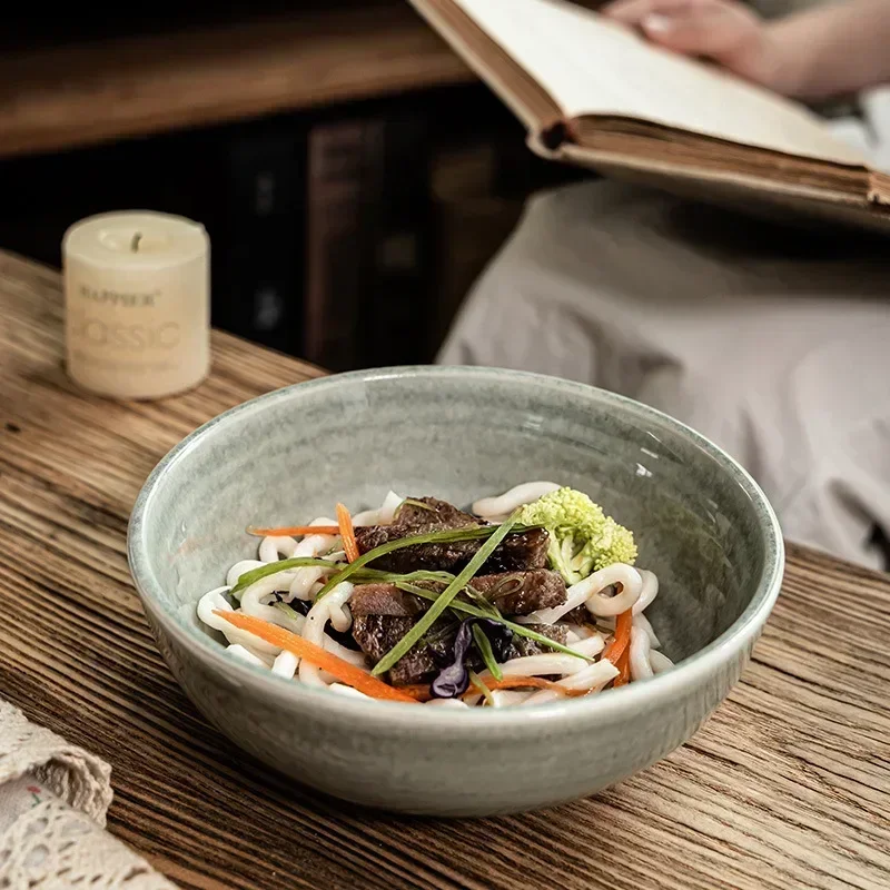 Retro Ringed Large Practical Rice Dessert Japanese Ceramic Salad Household Noodle Soup Bowl, Noodle Bowl
Retro Ringed Large Practical Rice Dessert Japanese Ceramic Salad Household Noodle Soup Bowl, Noodle Bowl