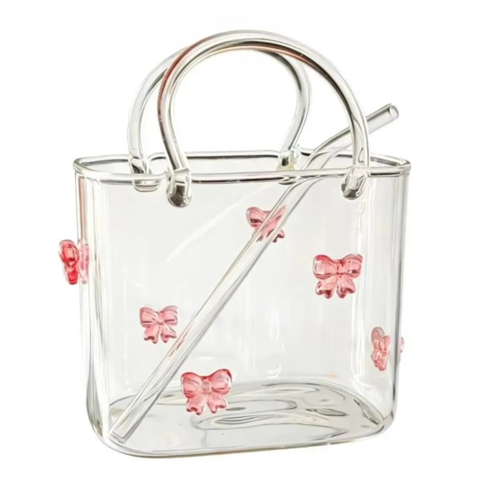 Hydroponic Flower Basket Transparent Handbag Glass Cup Funny with Straw Cocktail Glass Portable Fruit Wine Glass Bar
Hydroponic Flower Basket Transparent Handbag Glass Cup Funny with Straw Cocktail Glass Portable Fruit Wine Glass Bar