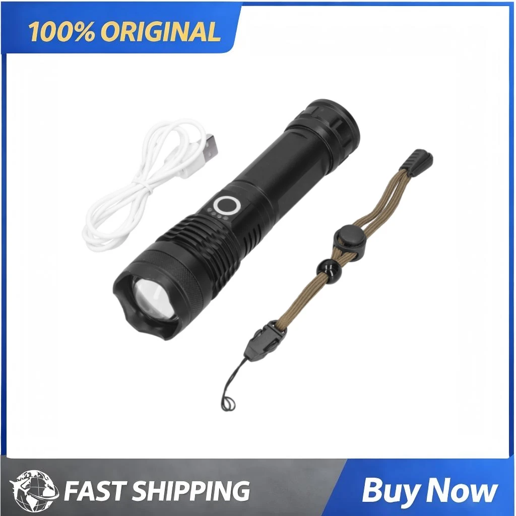 P50 LED Flashlight USB Rechargeable 20W Ultra Bright Torch Battery Indicator Outdoor Camping Emergency Search Light Lamp
P50 LED Flashlight USB Rechargeable 20W Ultra Bright Torch Battery Indicator Outdoor Camping Emergency Search Light Lamp