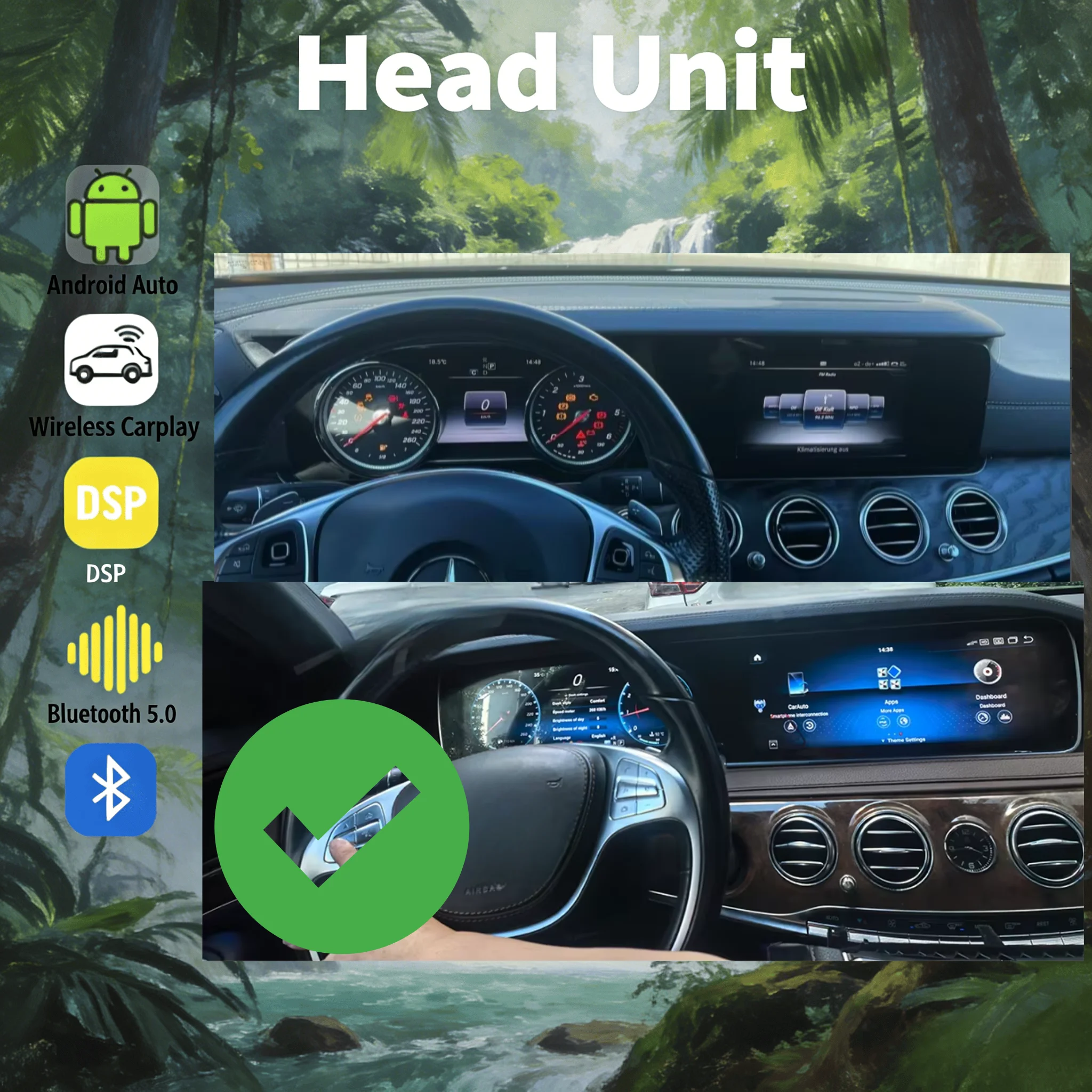 NEW For Mercedes Benz S Class W222 2013-2017 2018-2022 Android Auto Car radio wireless CarPlay GPS navigation Head Unit BT5.0 4G
NEW For Mercedes Benz S Class W222 2013-2017 2018-2022 Android Auto Car radio wireless CarPlay GPS navigation Head Unit BT5.0 4G