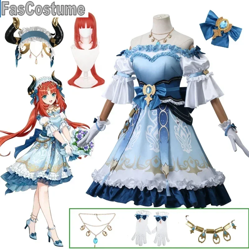 FasCostum eNilou Cosplay Costume Genshin Impact Wig Red Hair Women Dancer Dress Carnival Uniform Anime Halloween Costumes
FasCostum eNilou Cosplay Costume Genshin Impact Wig Red Hair Women Dancer Dress Carnival Uniform Anime Halloween Costumes