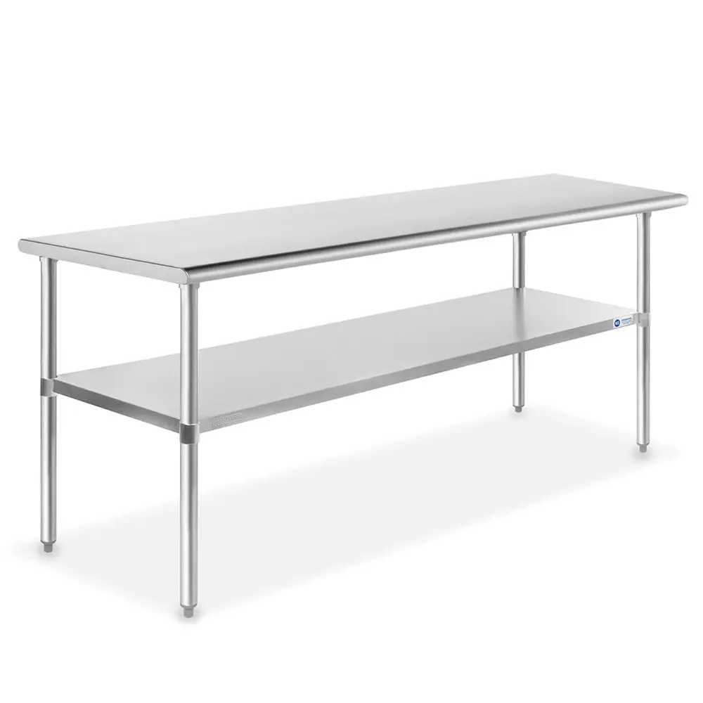 Commercial Kitchen Stainless Steel Prep Table, 72 x 30 with Under Shelf for Restaurant and Home Use
Commercial Kitchen Stainless Steel Prep Table, 72 x 30 with Under Shelf for Restaurant and Home Use