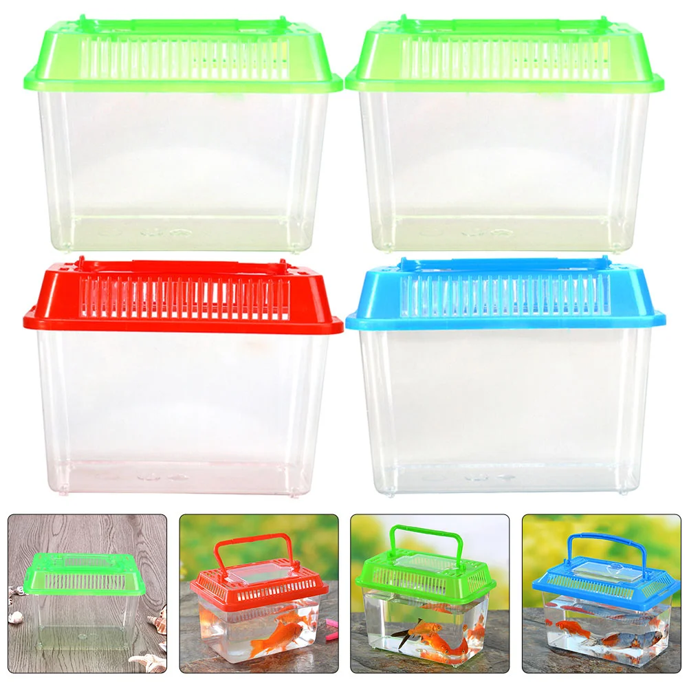 5 Pcs Mini Portable Fish Tank Reptile Terrarium Habitat Tortoise Living Plastic Aquariums Travel Pet
5 Pcs Mini Portable Fish Tank Reptile Terrarium Habitat Tortoise Living Plastic Aquariums Travel Pet