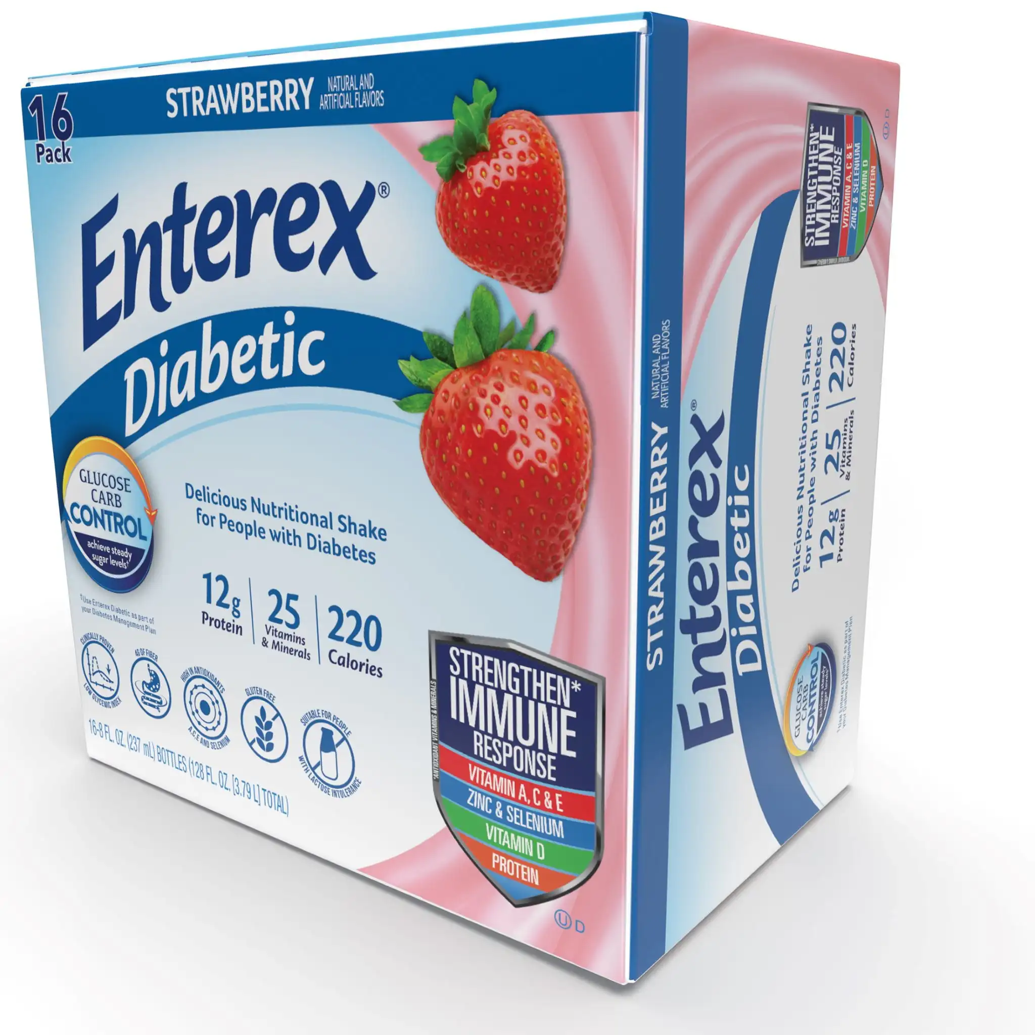 Diabetic Nutritional Meal Replacement Shake,for People with Diabetes,Strawberry,8 fl oz,16 Pack
Diabetic Nutritional Meal Replacement Shake,for People with Diabetes,Strawberry,8 fl oz,16 Pack