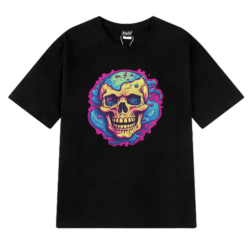 Aesthetics gothic skull Graphic T shirts Men Women Hip Hop vintage streetwear Unisex Oversized 100% Cotton short sleeve T-shirt
Aesthetics gothic skull Graphic T shirts Men Women Hip Hop vintage streetwear Unisex Oversized 100% Cotton short sleeve T-shirt