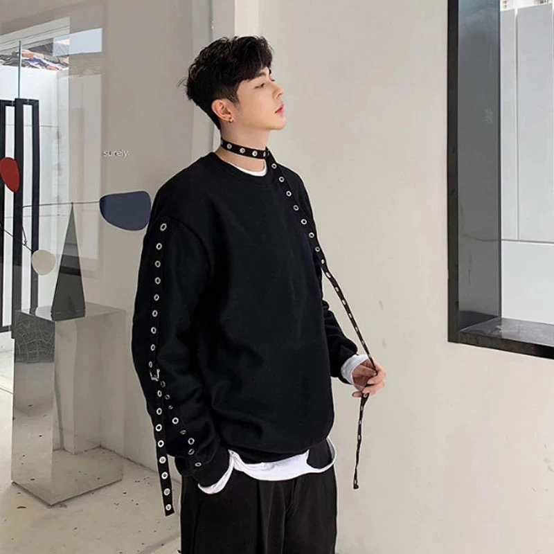Men Fall Winter New Fashion Trend Rivet Ribbon Design Hip Hop Street Personality Casual Large Size Hoodie
Men Fall Winter New Fashion Trend Rivet Ribbon Design Hip Hop Street Personality Casual Large Size Hoodie