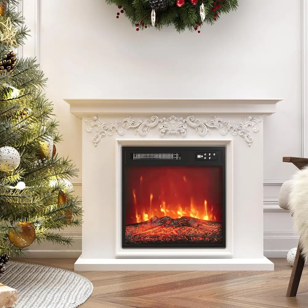 18 Electric Fireplace Insert, Recessed Heater, Remote Control, Low Noise, Adjustable Temp, 8H Timer, Adjustable Brightness, 110V
18 Electric Fireplace Insert, Recessed Heater, Remote Control, Low Noise, Adjustable Temp, 8H Timer, Adjustable Brightness, 110V