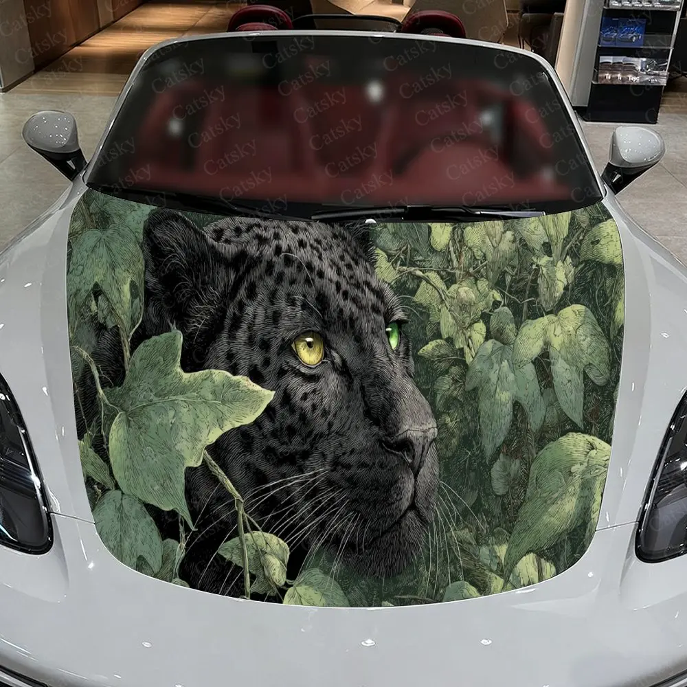Panther in Lush Green Canopy Car Hood Stickers - Self-Adhesive, Waterproof and Durable Vinyl Wrap, Decorate And Protect Your Car
Panther in Lush Green Canopy Car Hood Stickers - Self-Adhesive, Waterproof and Durable Vinyl Wrap, Decorate And Protect Your Car