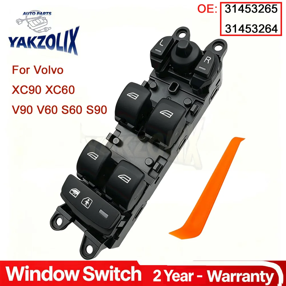 For Volvo XC60 S60 V60 2014 2015 2016 2017 2018 LHD RHD Electric Power Window Control Master Switch Button 31453265 31453264
For Volvo XC60 S60 V60 2014 2015 2016 2017 2018 LHD RHD Electric Power Window Control Master Switch Button 31453265 31453264