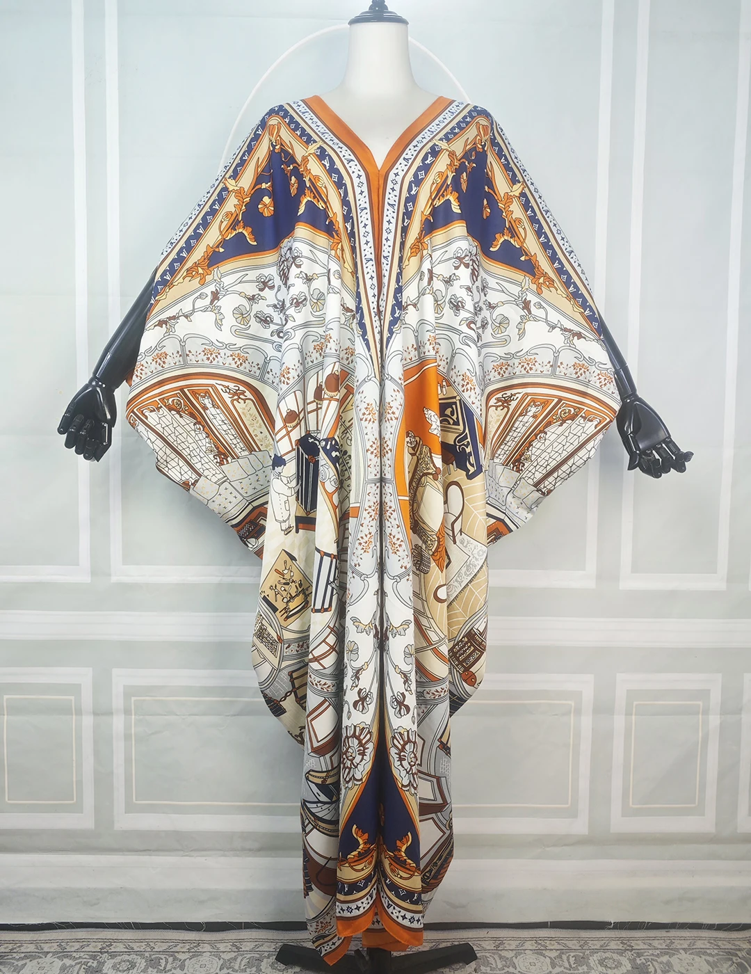 Summer Fashion Boho Beach Vacation Loose Printed V-Neck Kaftan Maxi Dress Elegant Lady Luxury Batwing Sleeve Abaya African
Summer Fashion Boho Beach Vacation Loose Printed V-Neck Kaftan Maxi Dress Elegant Lady Luxury Batwing Sleeve Abaya African