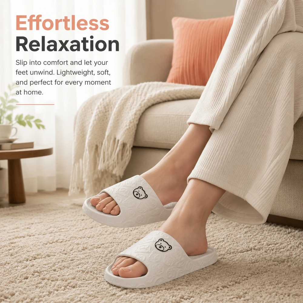 INS Summer Fashion Slippers for Men and Women Printed Bear Slippers Soft and Casual Indoor Bathroom Non-slip Slippers
INS Summer Fashion Slippers for Men and Women Printed Bear Slippers Soft and Casual Indoor Bathroom Non-slip Slippers