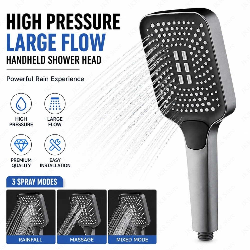 Detachable Handheld Shower-Head with 3 Spray Patterns High Flow Low Pressure Optimization for Easy Cleaning Maintenance
Detachable Handheld Shower-Head with 3 Spray Patterns High Flow Low Pressure Optimization for Easy Cleaning Maintenance