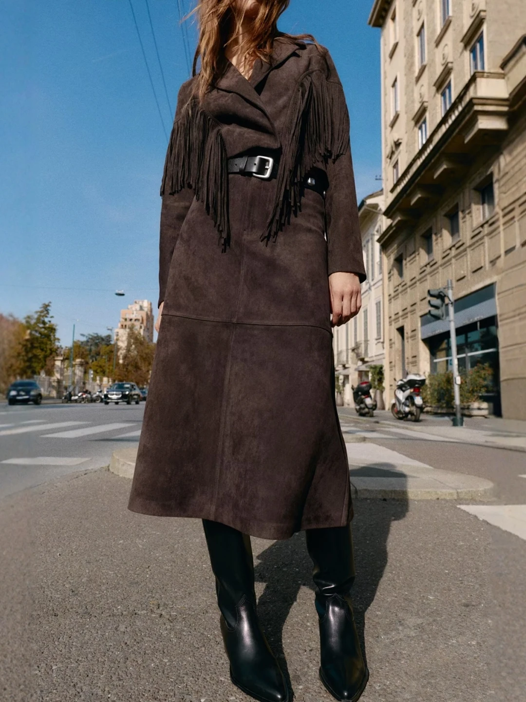 Punk Ro Fringe Decorated ort Jaet Anti-Suede Effect Straight Cut Sle Ladies Faion Autumn Collection Thin Long Sve
Punk Ro Fringe Decorated ort Jaet Anti-Suede Effect Straight Cut Sle Ladies Faion Autumn Collection Thin Long Sve