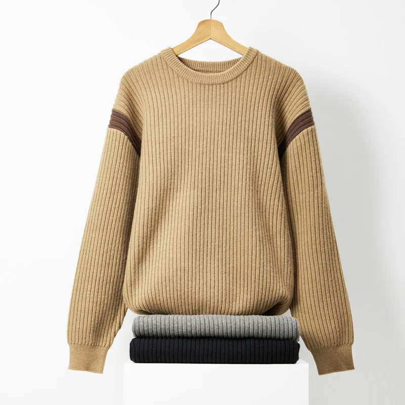 Свободный вязаный свитер с длинными рукавами и круглым вырезом для мужчин и подростков, базовый слой, модная повседневная одежда, удобный крой
Свободный вязаный свитер с длинными рукавами и круглым вырезом для мужчин и подростков, базовый слой, модная повседневная одежда, удобный крой