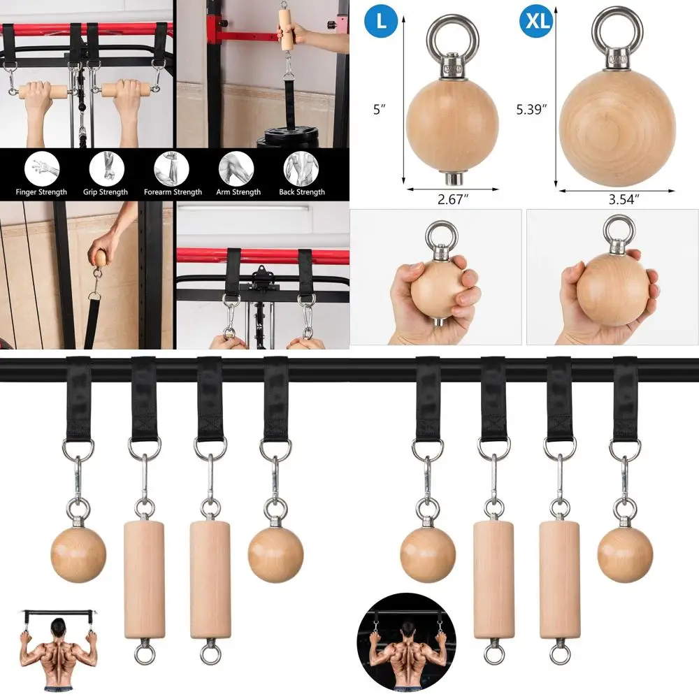 Wooden Pull Up Grips and Balls, Atomic Rock Climbing Holds Training Set,Grip Strength Trainer,Ninja Warrior Obstacle Course Hand
Wooden Pull Up Grips and Balls, Atomic Rock Climbing Holds Training Set,Grip Strength Trainer,Ninja Warrior Obstacle Course Hand