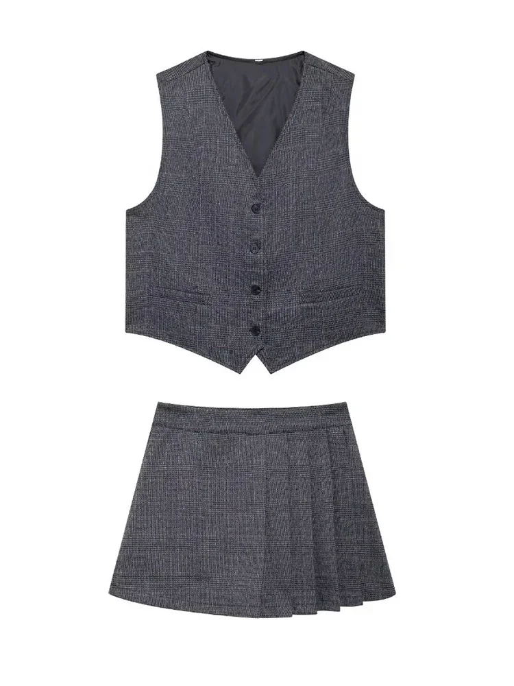 Willshela Women Fashion Two Piece Set Striped Tank Tops & A-Line Skirts Vintage Single Breasted Female Chic Lady Skirt Suit
Willshela Women Fashion Two Piece Set Striped Tank Tops & A-Line Skirts Vintage Single Breasted Female Chic Lady Skirt Suit
