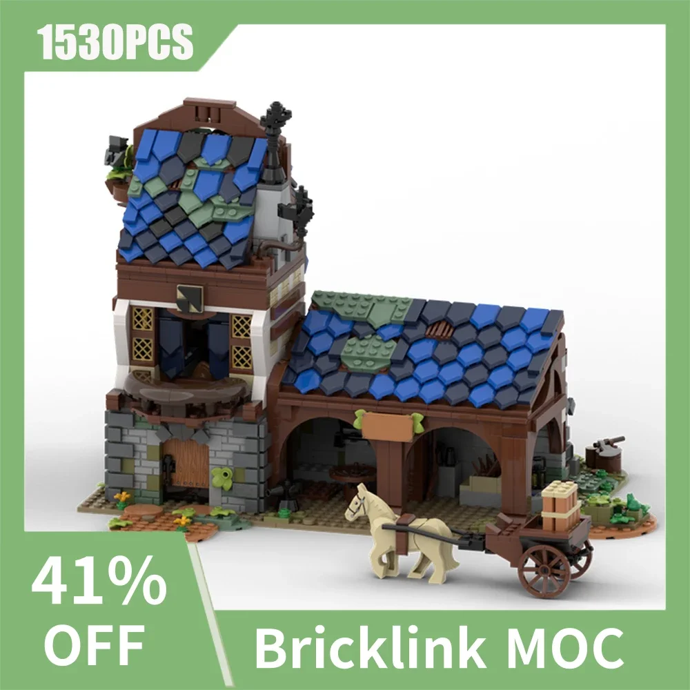 1530PCS European Medieval Street View MOC Black Arrow Inn stable model DIY creative ideas ChildToy BirthdayGift Blocks MOC-21325
1530PCS European Medieval Street View MOC Black Arrow Inn stable model DIY creative ideas ChildToy BirthdayGift Blocks MOC-21325