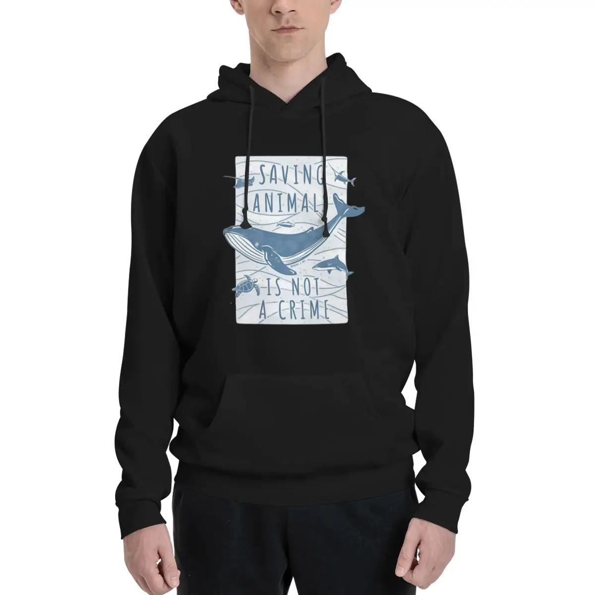 Saving Animals Is Not A Crime Men's Polyester Fleece Hoodie - Warm, Comfortable, and Stylish Pullover for Casual Wear and Sports
Saving Animals Is Not A Crime Men's Polyester Fleece Hoodie - Warm, Comfortable, and Stylish Pullover for Casual Wear and Sports