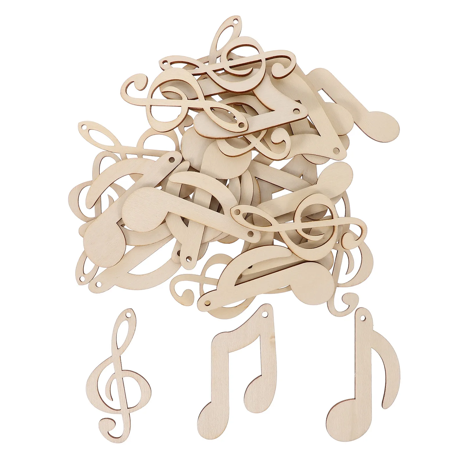 60 Pcs Handmade Musical Note Pendant Home Decoration Miniature Notes Blank Wood Ornaments
60 Pcs Handmade Musical Note Pendant Home Decoration Miniature Notes Blank Wood Ornaments