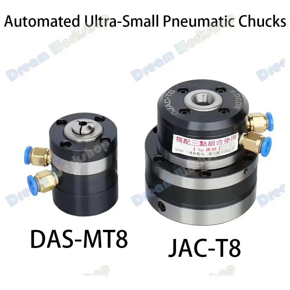Mini Air Collet Chuck DSA-MT8 DAS-15SS JAC-T8 for Grinding Machine Robot Feeding Material Automatic Equipment Clamping Tools
Mini Air Collet Chuck DSA-MT8 DAS-15SS JAC-T8 for Grinding Machine Robot Feeding Material Automatic Equipment Clamping Tools