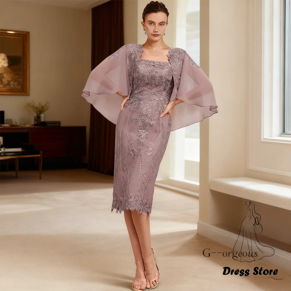 Sexy Mother of the Bride Dresses 2025 Lace Applique Wedding Guest Gowns Knee-Length Zipper Elegant Dress Women For Wedding Party
Sexy Mother of the Bride Dresses 2025 Lace Applique Wedding Guest Gowns Knee-Length Zipper Elegant Dress Women For Wedding Party