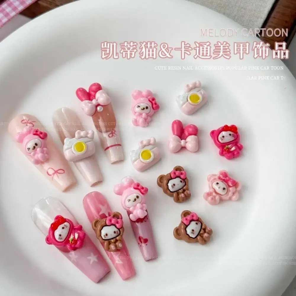 20Pcs Cute 3D Hellokitty Camera Mymelody Resin Nail Adorable Cartoon Nail Art Accessories for Charming Manicure Look
20Pcs Cute 3D Hellokitty Camera Mymelody Resin Nail Adorable Cartoon Nail Art Accessories for Charming Manicure Look