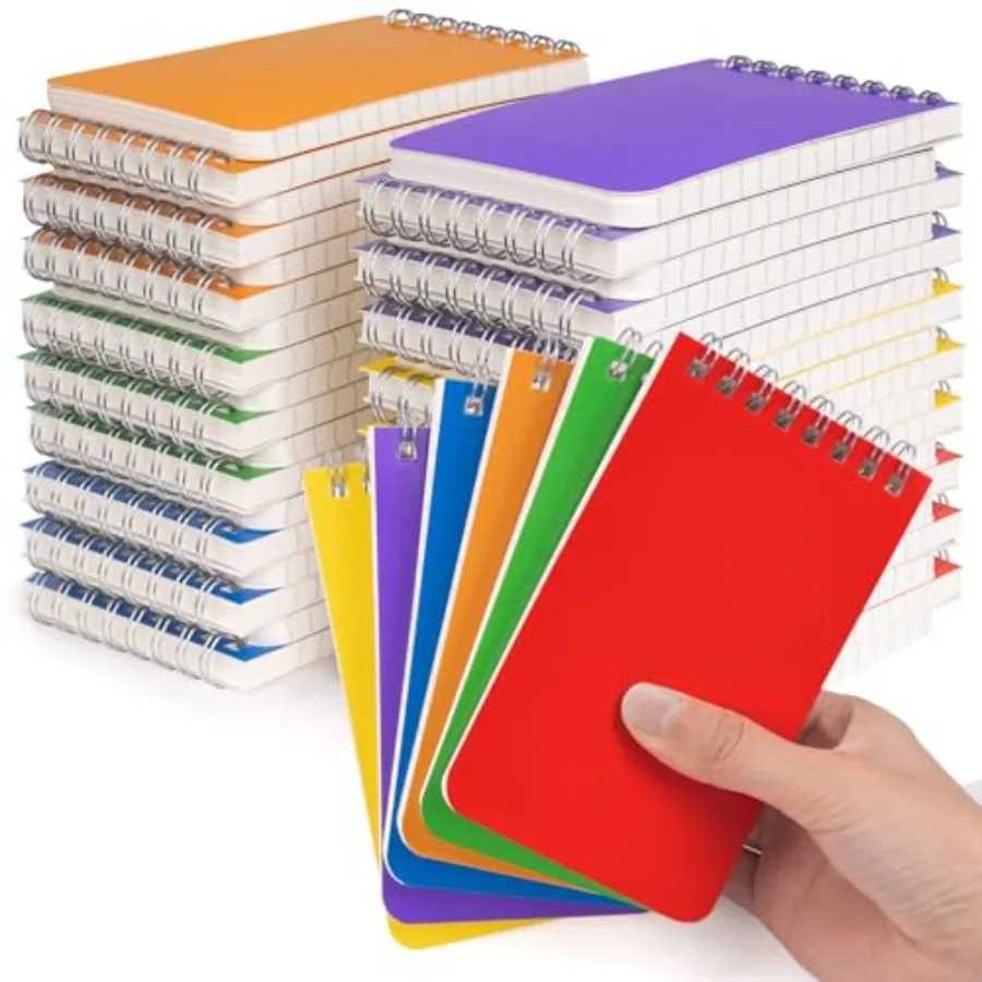 Pocket Notebook Bulk 3x5 Inch, 42 Packs Mini Top Bound Spiral Notepad, Memo Pads 6 Colored 60Sheets/120Pages 80GSM,Small Notepa
Pocket Notebook Bulk 3x5 Inch, 42 Packs Mini Top Bound Spiral Notepad, Memo Pads 6 Colored 60Sheets/120Pages 80GSM,Small Notepa
