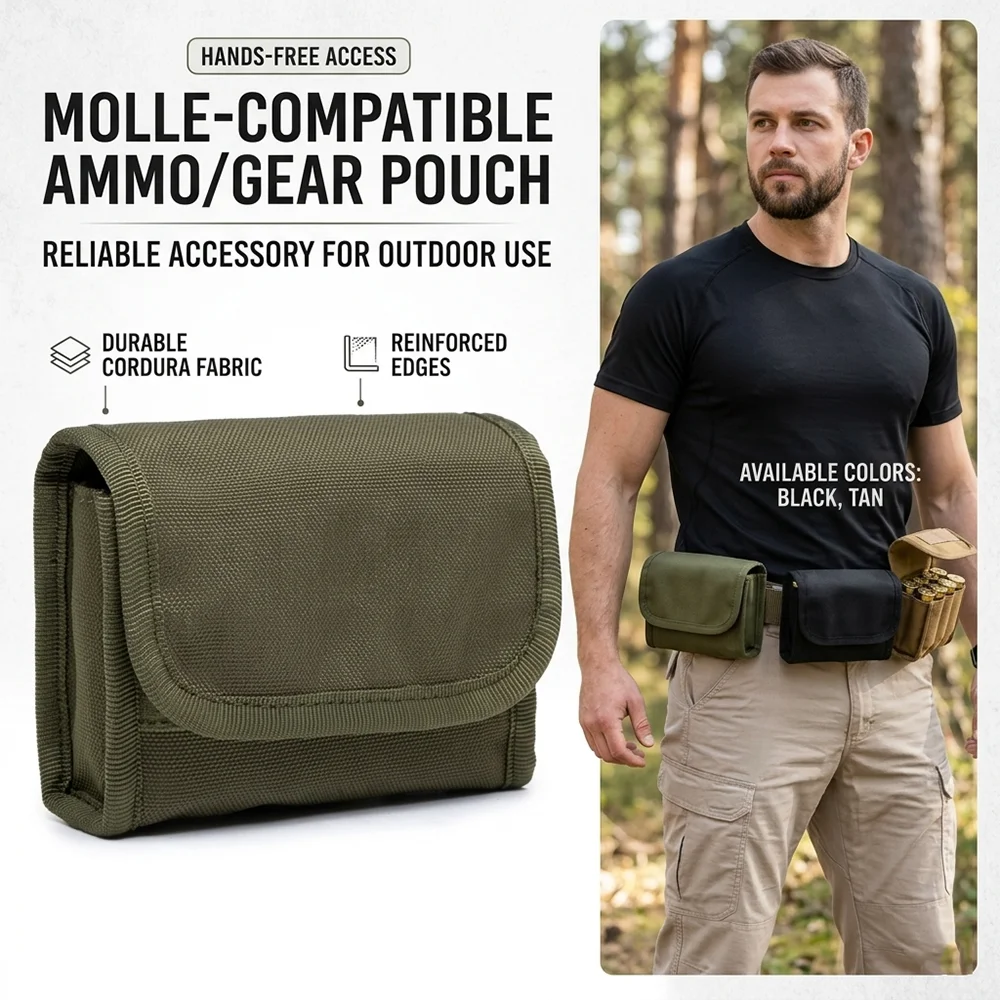 10-Grid Tactical Waist Pouch - 10-Round Ammo Shot Bag, Multi-functional Mini EDC MOLLE Nylon Pouch for Outdoor Shooting
10-Grid Tactical Waist Pouch - 10-Round Ammo Shot Bag, Multi-functional Mini EDC MOLLE Nylon Pouch for Outdoor Shooting