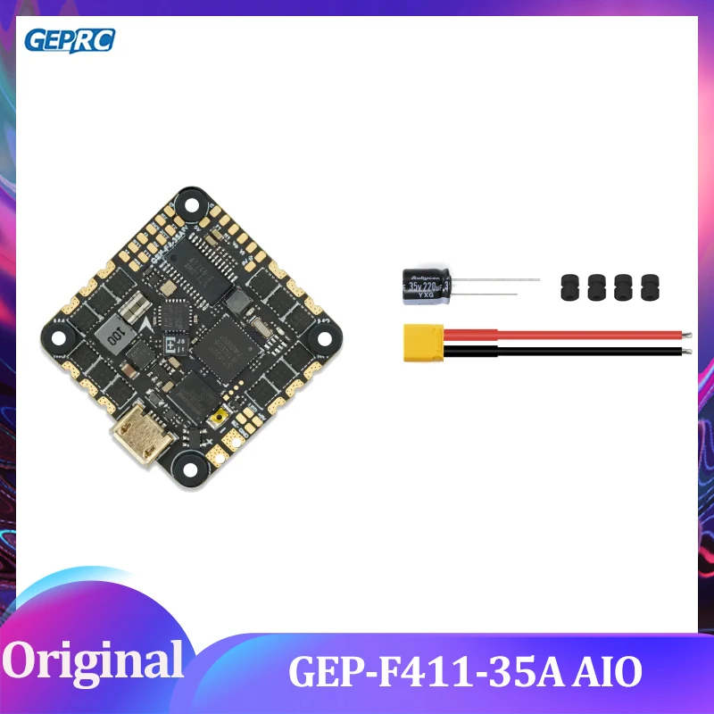 GEPRC GEP-F411-35A AIO F411 Управление полетом 35A 2-6S 8 бит BLS ESC 26,5 мм/M2 Для диагностики FPV CL-30 Racing Drone 
GEPRC GEP-F411-35A AIO F411 Управление полетом 35A 2-6S 8 бит BLS ESC 26,5 мм/M2 Для диагностики FPV CL-30 Racing Drone