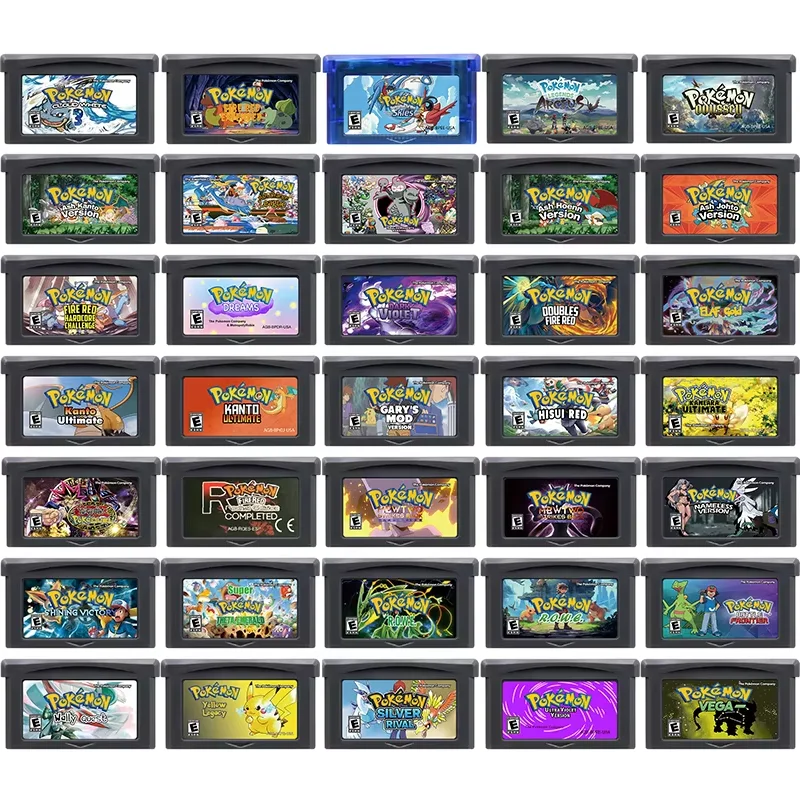 GBA Game Cartridge Pokemon Series Odyssey Ultraviolet Doubles FireRed Silver Rival Rom Hack Video Game Console Card
GBA Game Cartridge Pokemon Series Odyssey Ultraviolet Doubles FireRed Silver Rival Rom Hack Video Game Console Card